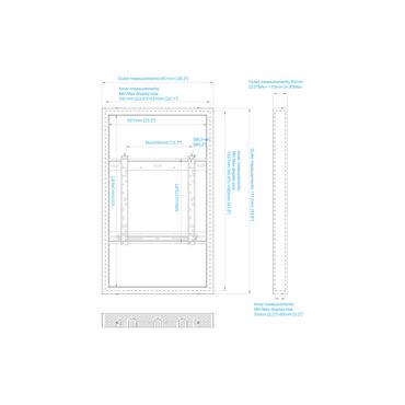 Multibrackets M Pro Series h&ouml;lje - liten - f&ouml;r platt panel - h&ouml;g ljusstyrka - svart (RAL 9005)