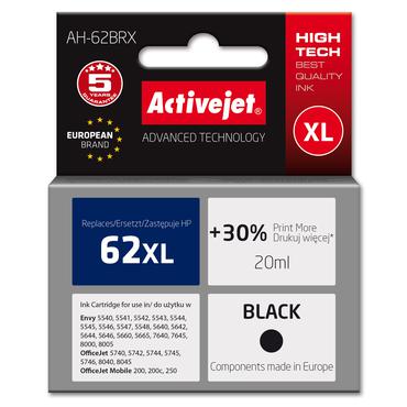 Activejet AH-62BRX bl&aelig;k (erstatning HP 62XL C2P05AE; Premium; 20 ml; sort)