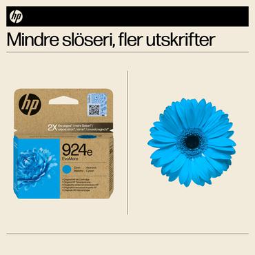 HP Original 924e EvoMore-blækpatron, cyan