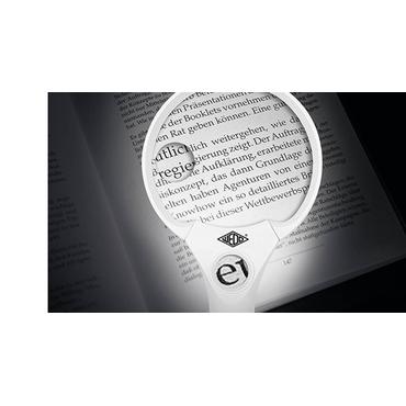 WEDO Lupe rund beleuchtet LED 90mm 2,5-fach weiÃ/schwarz