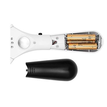 WEDO Lupe rund beleuchtet LED 90mm 2,5-fach weiÃ/schwarz