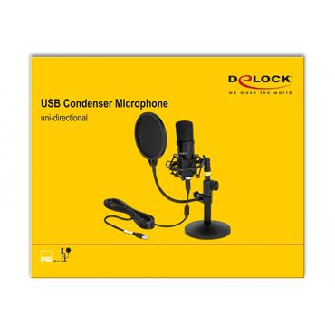 Delock Professional USB Condenser Microphone Set for Podcasting and Gaming - mikrofon