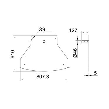 Multibrackets M Pro Series Base Plate - monteringskomponent - svart