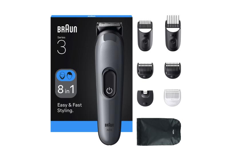 Braun AIO3540 sk&aelig;g- og h&aring;rtrimmer Sort, Gr&aring; 14 Nikkel-Metalhydrid (NiMH)