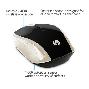 HP Wireless Mouse 200 (silkegylden)