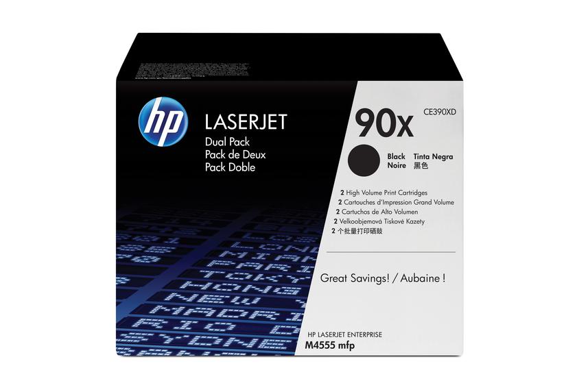 HP 90X - 2 pakker - H&oslash;jtydende - sort - original - LaserJet - tonerpatron (CE390XD)