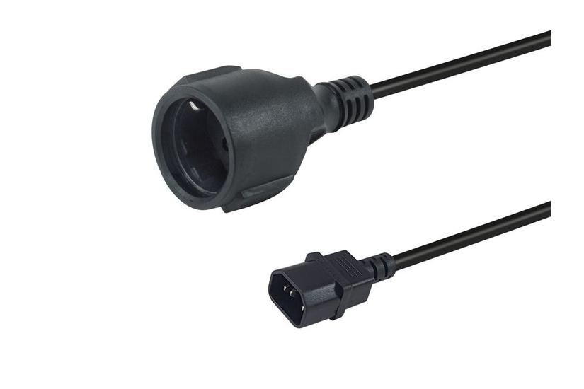 Equip Netzkabel Anschl. C14 -> CEE7/3   0.25m        schwarz