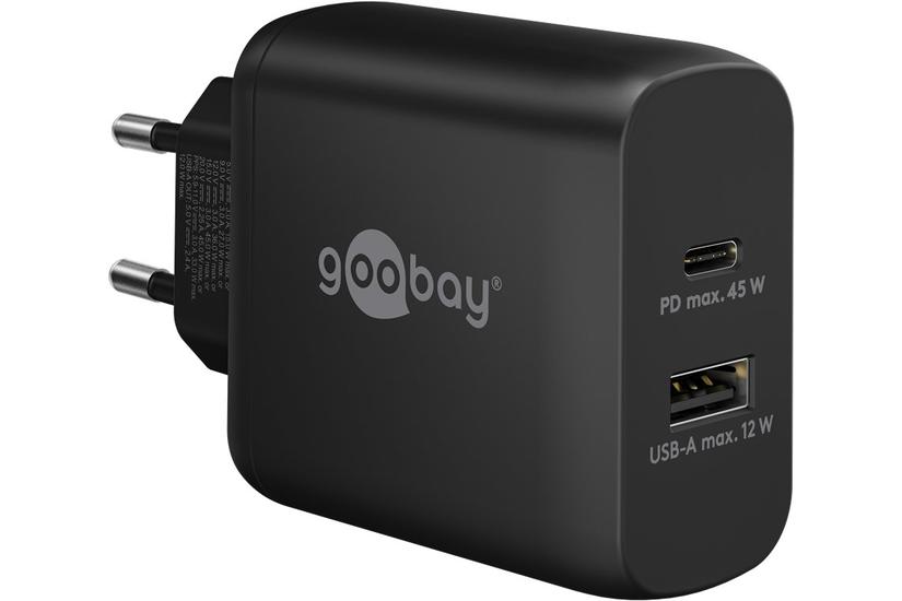 USB-C&trade; PD Dual Fast Charger (45 W) black