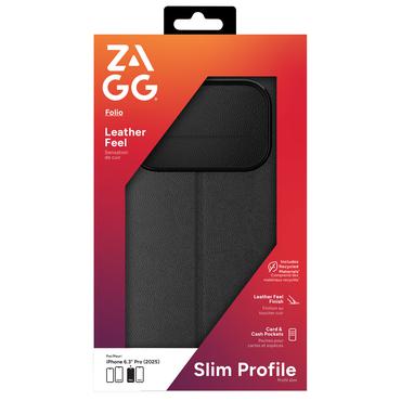 ZAGG Folio mobiltelefon etui 16 cm (6.3") Folie Sort