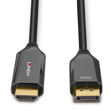 Lindy 2m Aktives DisplayPort an HDMI 8K60 Adapterkabel Verbindet Ger&auml;te mit DP-Ausgang mit einem 8K60Hz HDMI Display (40931)