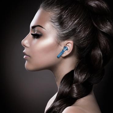 Veho STIX II True Wireless Headset Trådløs I ørerne Opkald/musik Bluetooth Turkisfarve, Blå