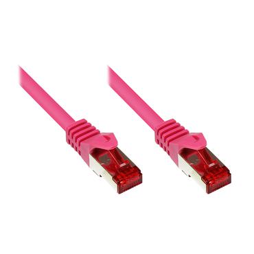 Alcasa Cat. 6, M/M, 3m netv&aelig;rkskabel Magenta Cat6 S/FTP (S-STP)