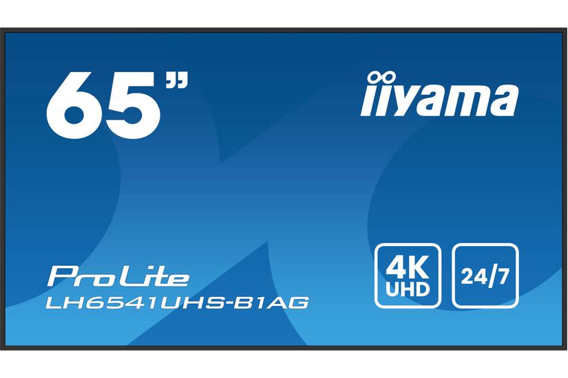 iiyama ProLite LH6541UHS-B1AG 65" Klass (64.5" visbar) LED-bakgrundsbelyst LCD-skärm - 4K - för digital skyltning