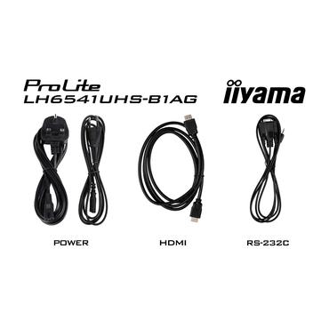 iiyama ProLite LH6541UHS-B1AG 65" Klass (64.5" visbar) LED-bakgrundsbelyst LCD-skärm