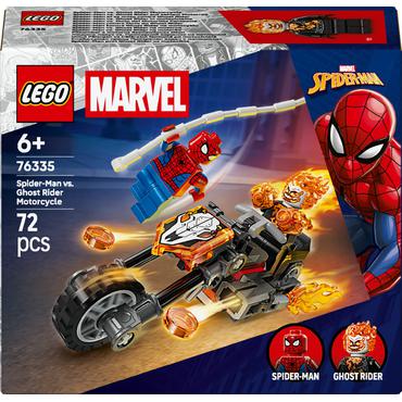 LEGO Marvel Spider-Man mod Ghost Rider p&aring; motorcykel
