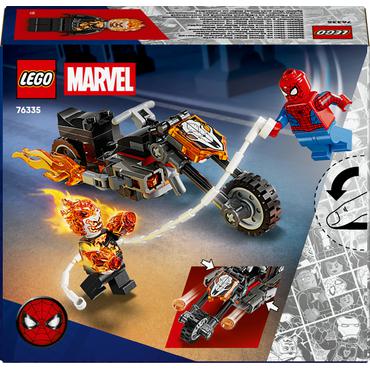LEGO Marvel Spider-Man mod Ghost Rider p&aring; motorcykel
