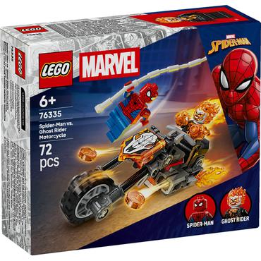 LEGO Marvel Spider-Man mod Ghost Rider p&aring; motorcykel