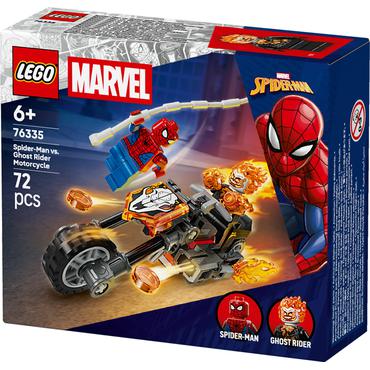 LEGO Marvel Spider-Man mod Ghost Rider p&aring; motorcykel