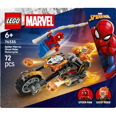 LEGO Marvel Spider-Man mod Ghost Rider p&aring; motorcykel