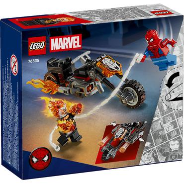 LEGO Marvel Spider-Man mod Ghost Rider p&aring; motorcykel