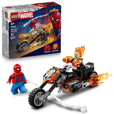 LEGO Marvel Spider-Man mod Ghost Rider p&aring; motorcykel