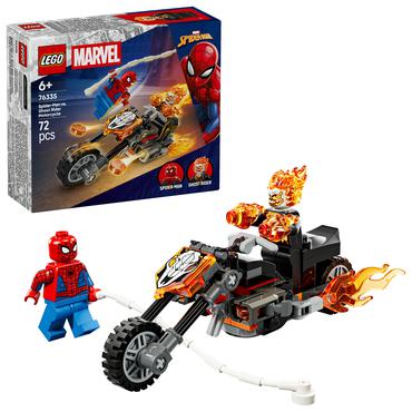 LEGO Marvel Spider-Man mod Ghost Rider p&aring; motorcykel