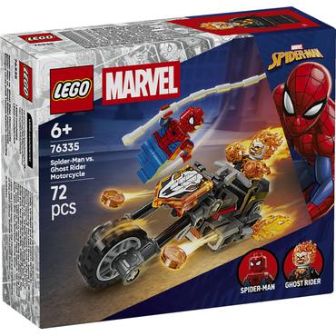 LEGO Marvel Spider-Man mod Ghost Rider p&aring; motorcykel