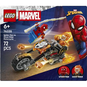 LEGO Marvel Spider-Man mod Ghost Rider p&aring; motorcykel
