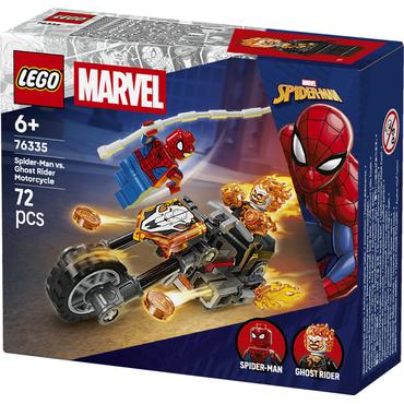 LEGO Marvel Spider-Man mod Ghost Rider p&aring; motorcykel