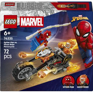 LEGO Marvel Spider-Man mod Ghost Rider p&aring; motorcykel