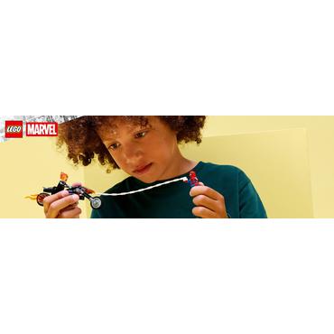 LEGO Marvel Spider-Man mod Ghost Rider p&aring; motorcykel