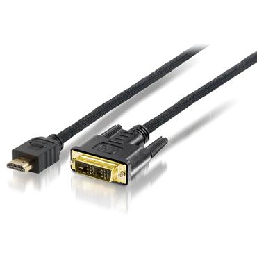 Equip 119329 videokabel adapter 10 m HDMI DVI-D Sort