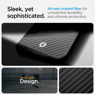 Spigen Enzo Aramid mobiltelefon etui 15,5 cm (6.1") Cover Sort