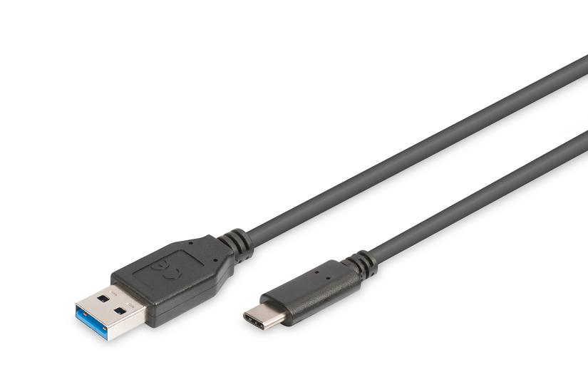 Digitus AK-300136-010-S USB-kabel USB 3.2 Gen 1 (3.1 Gen 1) 1 m USB C USB A Sort