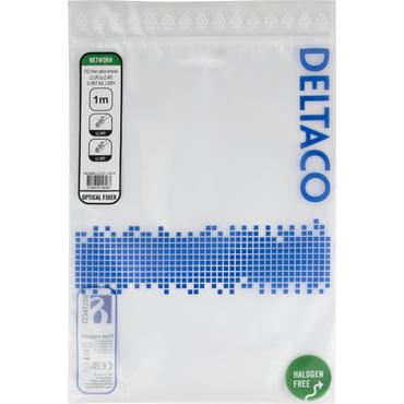 Deltaco OS2 Fiber cable, LC - LC, simplex, UPC/APC, 1,0m
