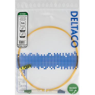 Deltaco OS2 Fiber cable, LC - LC, simplex, UPC/APC, 1,0m