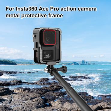 Metal Protective Cage Adapter Frame PULUZ for Insta360 Ace Pro
