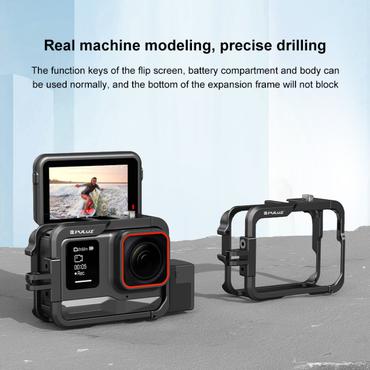 Metal Protective Cage Adapter Frame PULUZ for Insta360 Ace Pro