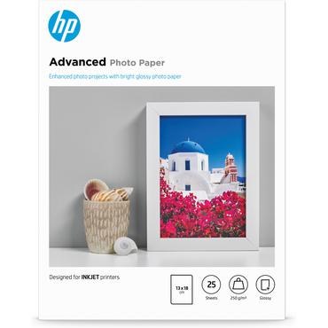 HP Advanced Glossy Photo Paper - fotopapper - blank - 25 ark - 130 x 180 mm