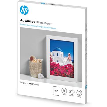 HP Advanced Glossy Photo Paper - fotopapper - blank - 25 ark - 130 x 180 mm