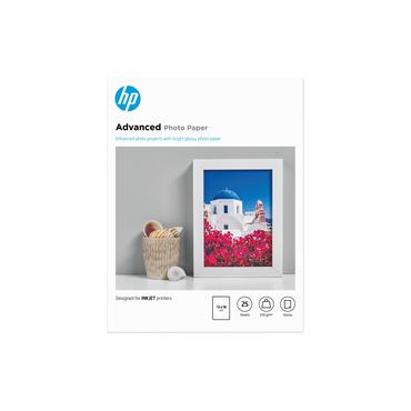 HP Advanced Glossy Photo Paper - fotopapper - blank - 25 ark - 130 x 180 mm