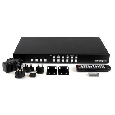 StarTech.com 4x4 HDMI Matrix Switch with Picture-and-Picture Multiviewer or Video Wall - 4x4 Matrix Switch with Video Combining (VS424HDPIP) - video-/audioswitch - 4 porte