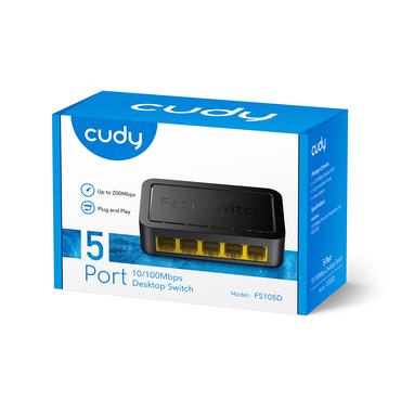 Cudy FS105D netværksswitch Fast Ethernet (10/100) Sort