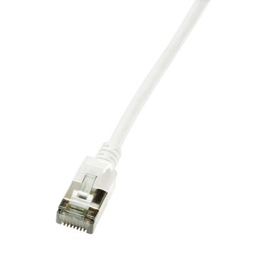 LogiLink Ultraflex SlimLine netværkskabel Hvid 1 m Cat6a S/UTP (STP)