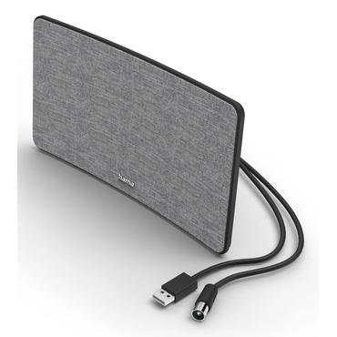 Hama &ldquo;Fabric Design&ldquo; Indoor Aerial | DVB-T2 | Aktywna | Szaro/Czarna