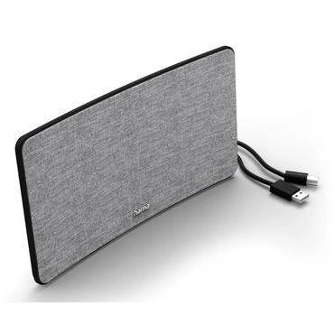 Hama &ldquo;Fabric Design&ldquo; Indoor Aerial | DVB-T2 | Aktywna | Szaro/Czarna