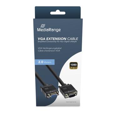 MediaRange MRCS249 VGA kabel 2 m VGA (D-Sub) Sort