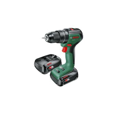 Bosch cordless impact drill UniversalImpact 18V-60 + SET (green/black, 2x Li-ion battery 2.0Ah, case + 51-piece accessories, POWER FOR ALL ALLIANCE)