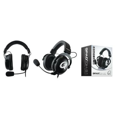 QPAD QH-91 Headset Ledningsført Spil Sort