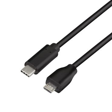 LogiLink USB 2.0 Kabel, C/M zu Micro-USB/M 0,5m schwarz